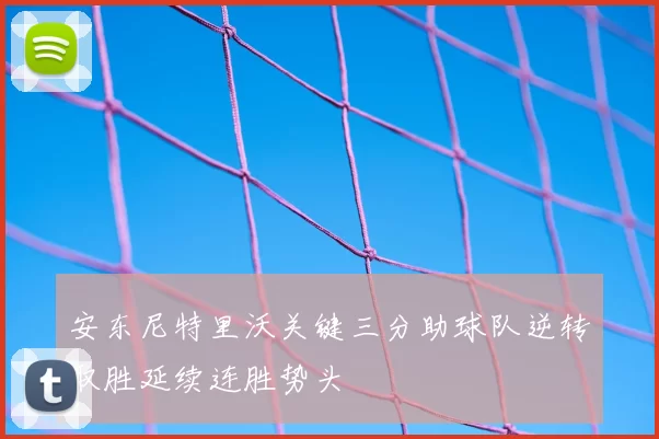 安东尼特里沃关键三分助球队逆转取胜延续连胜势头